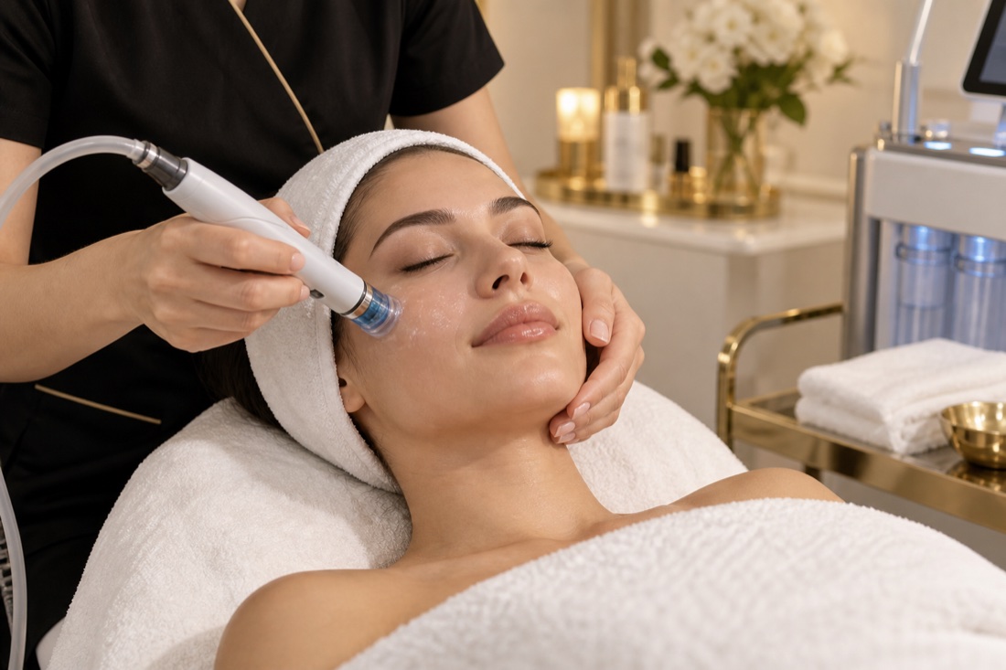 Hydrating professional facial treatment