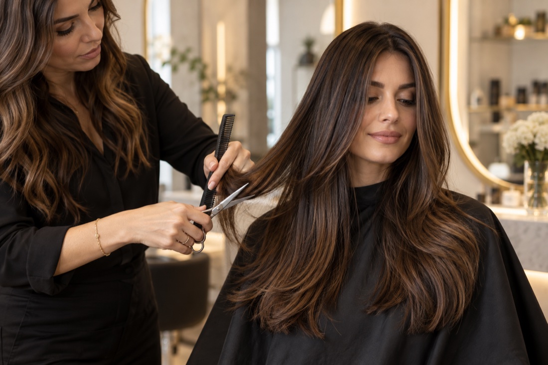 Professional haircut and styling service