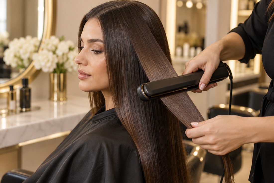 Professional ladies hair smoothing service