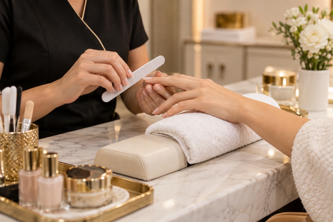 Professional manicure and nail treatment